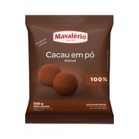 Cacau Em Pó Solúvel 100% Cacau 500g Mavalerio