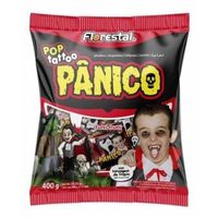 Pirulito Pop Tattoo Panico Sabor Tutti-frutti 400g Florestal