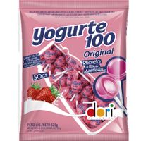 Pirulito Recheio Mastigável Yogurte100 525g Dori