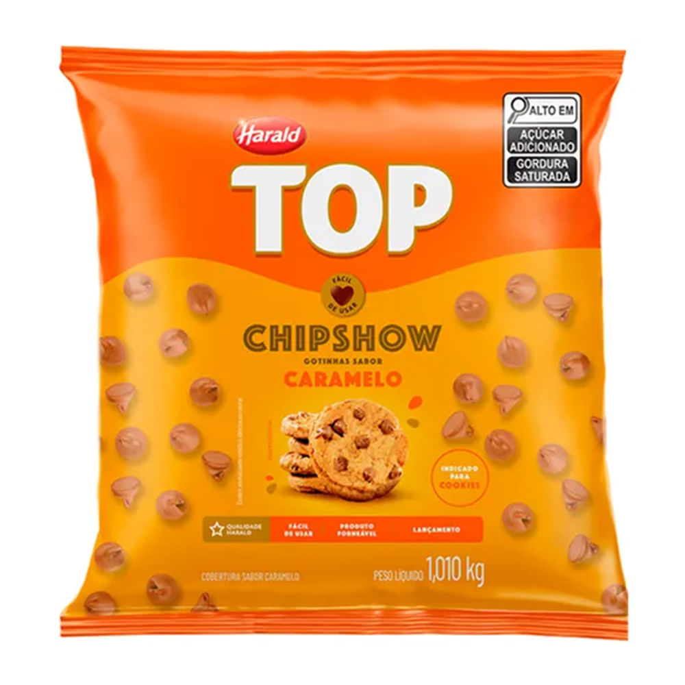 Gotas de Chocolate Forneáveis Caramelo Top Chipshow 1,01kg - Harald