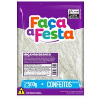 Confeito Miçanga Faça A Festa Branca 500g Leke Alimentos