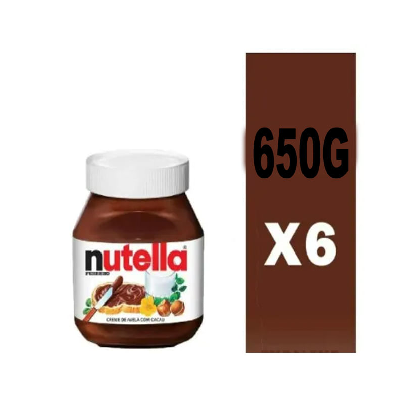 Kit 6 Nutella 650gr - Colibri Festas