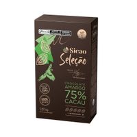 Chocolate Seleção Amargo 75% Cacau Gotas 1,01kg Sicao