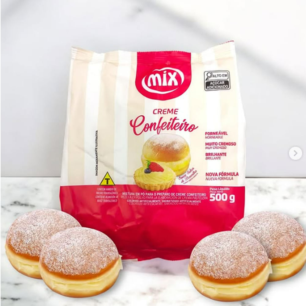 Creme Confeiteiro Suave Sabor Baunilha 500g Mix - Colibri Festas