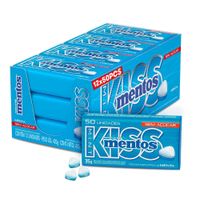 Pastilha Mentos Kiss Sabor Menta Sem Açúcar 12x35g 420g Perfetti Van Melle