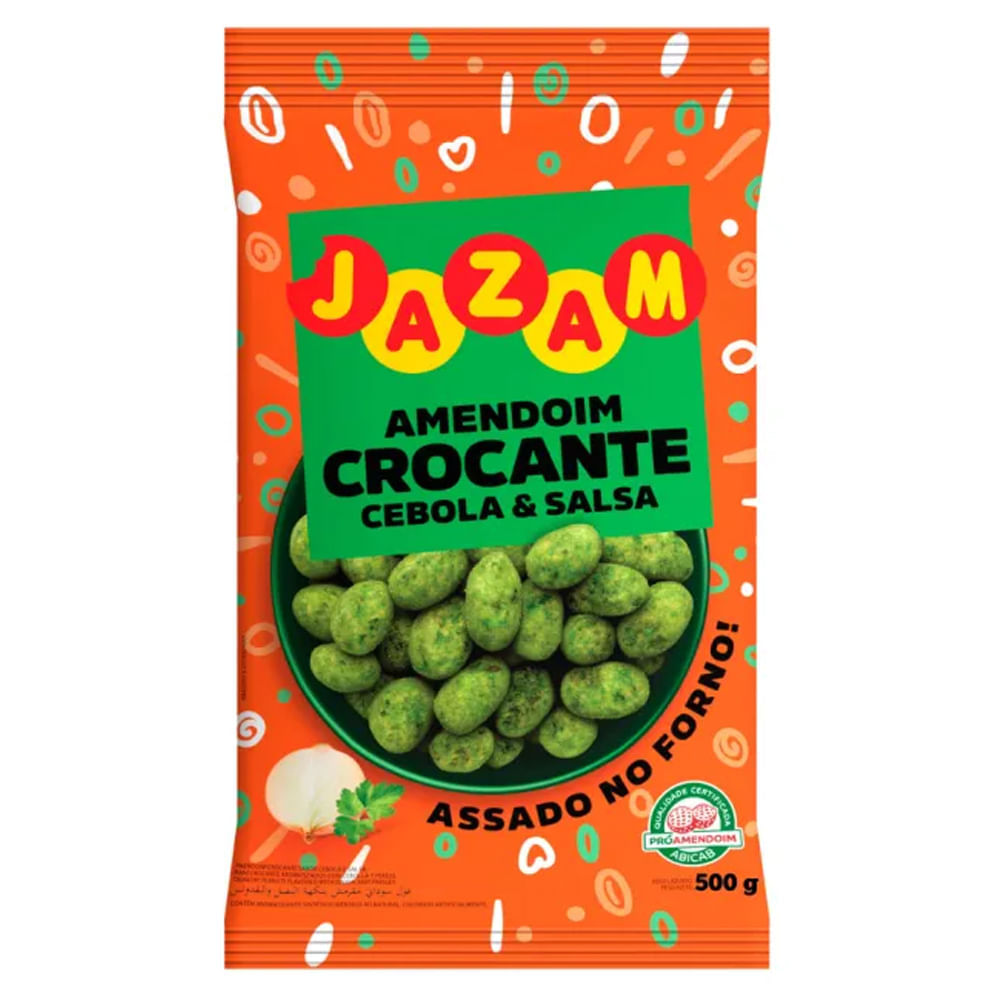 Amendoim Crocante Cebola E Salsa 500g Jazam
