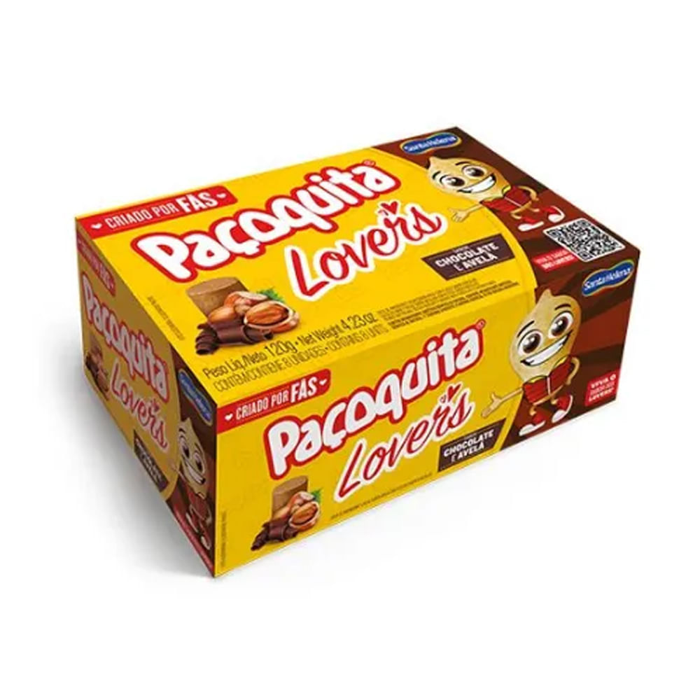 Paçoca Rolha Paçoquita Lovers Chocolate E Avelã Santa Helena