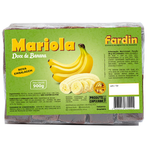 Doce De Banana Mariola 50unx18g 900g Fardin