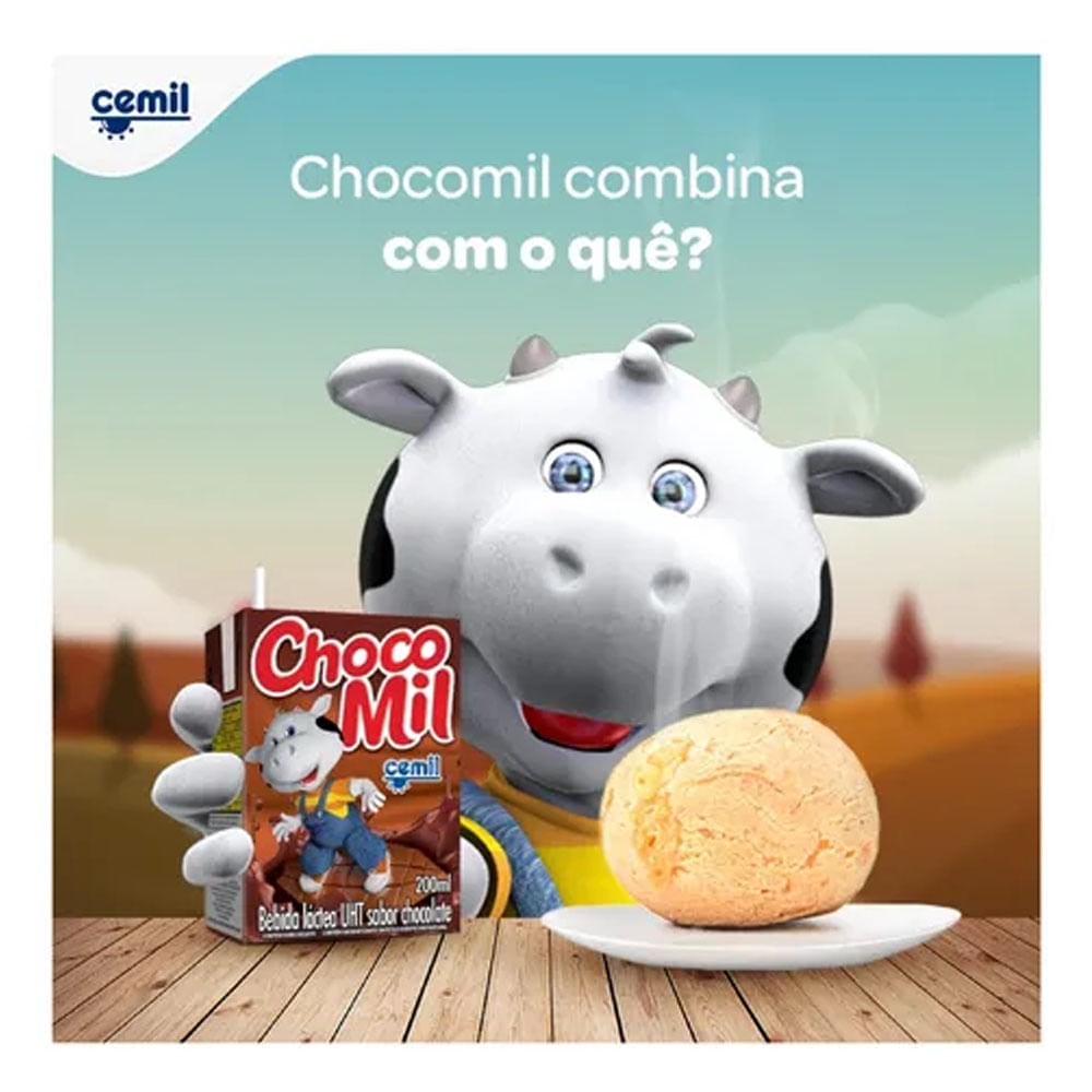 ちゃみる Bebida Láctea Uht Chocomil Sabor Chocolate 200ml Cemil - Colibri