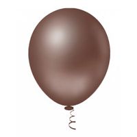 Balão Linha Redondos Liso N05 Marrom 50un Pic Pic
