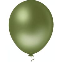 Balão Linha Granfesta Liso N9 Verde Militar 50un Pic Pic