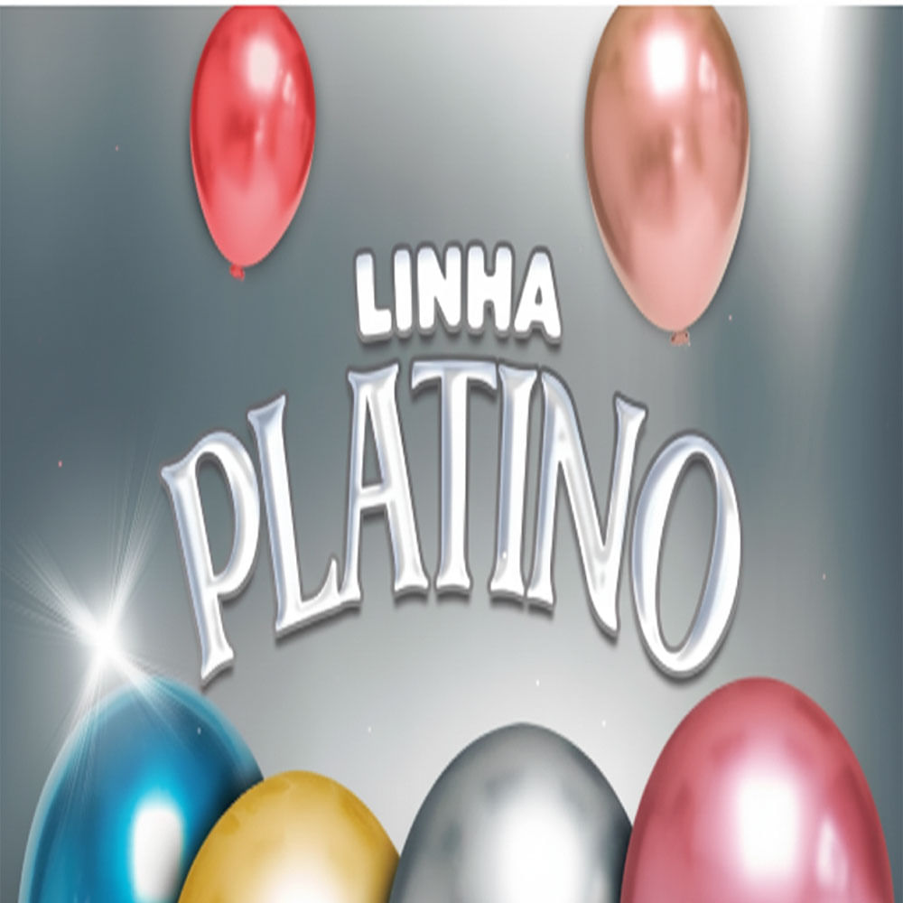 Encontraproduto.com.br - Balão Redondo Platino Prata Tamanho 5 c/25 - Pic Pic