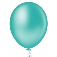 Balão Linha Granfesta Liso N9 Azul Turquesa 50un Pic Pic