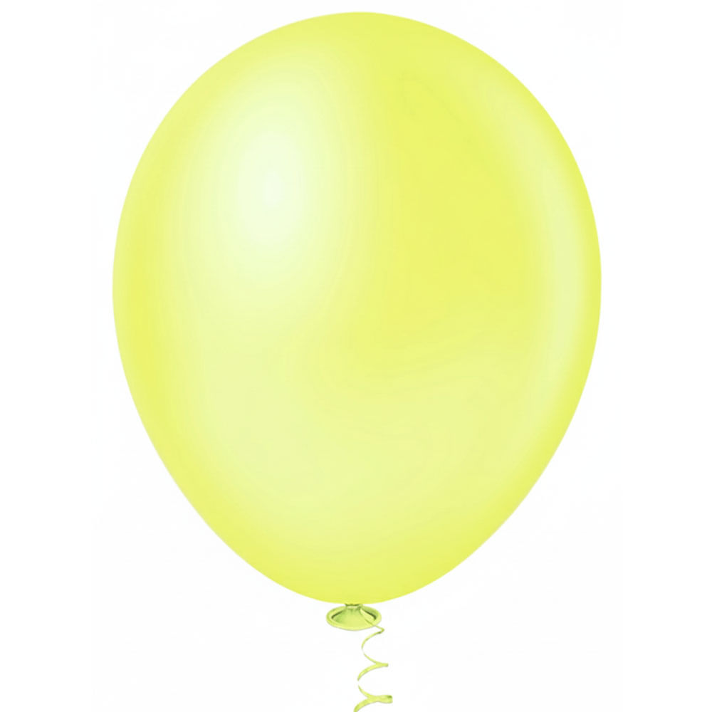 Encontraproduto.com.br - Balão Redondo Neon Amarelo Tamanho 9 c/25 - Pic Pic