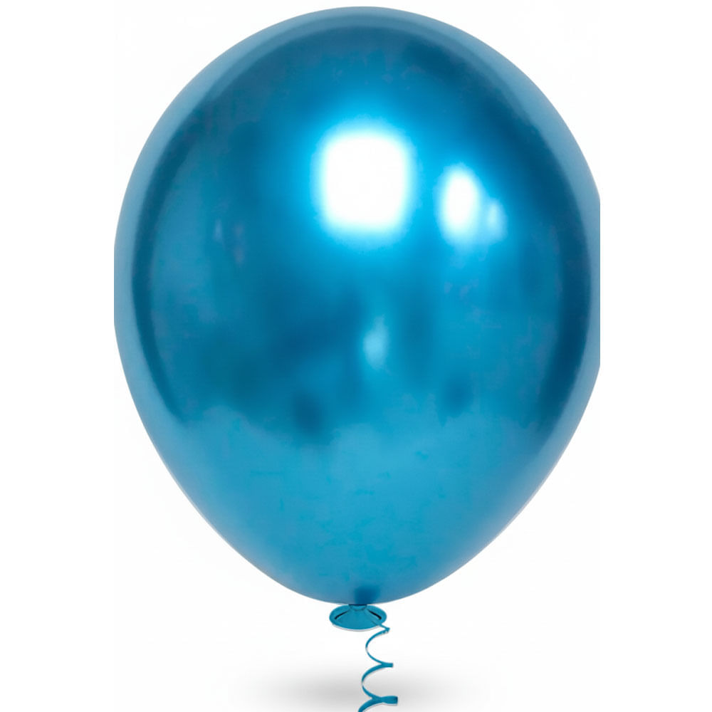 Encontraproduto.com.br - Balão Redondo Platino Azul Tamanho 5 c/25 - Pic Pic