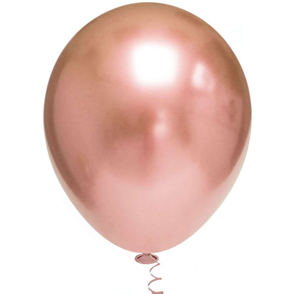 Encontraproduto.com.br - Balão Redondo Platino Rosê Gold Tamanho 5 c/25 - Pic Pic