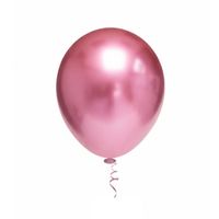 Balão Linha Platino Liso N9 Rosa 25un Pic Pic