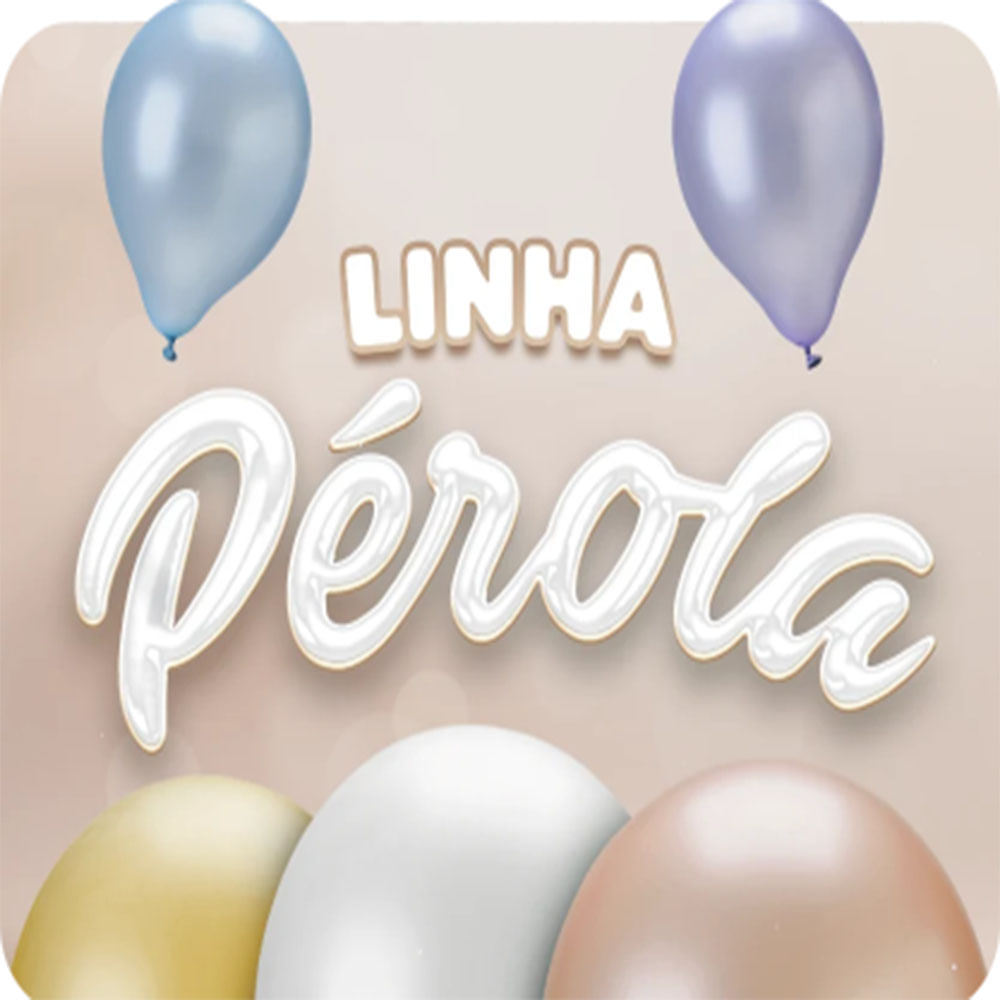 Encontraproduto.com.br - Balão Pic Pic 25 Unidades N°9 Redondo Pérola Prata