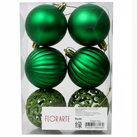 Bolas De árvore De Natal Verde 6cm 6un Florarte