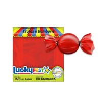 Embalagem Para Trufas Vermelha 15cmx16cm 100un Lucky Fest