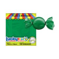 Embalagem Para Trufas Verde Escuro 15cmx16cm 100un Lucky Fest