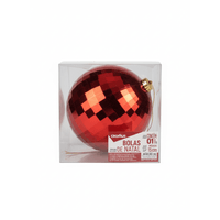 Bola De árvore De Natal Vermelha 15cm Cromus