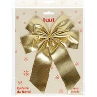 Enfeite De Natal Laço Dourado 17cm X 22cm 1un Tuut