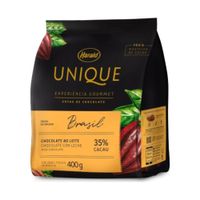 Chocolate Unique Brasil ao Leite 35% Cacau Gotas 400g Harald