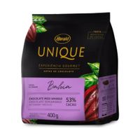 Chocolate Unique Bahia Meio Amargo 53% Cacau Gotas 400g Harald