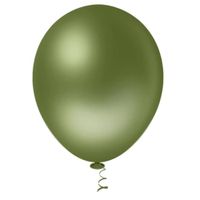Balão Linha Redondos Liso N16 Verde Militar 12un Pic Pic