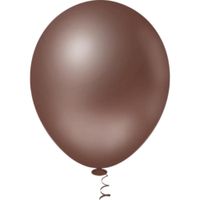 Balão Linha Redondos Liso N16 Marrom 12un Pic Pic