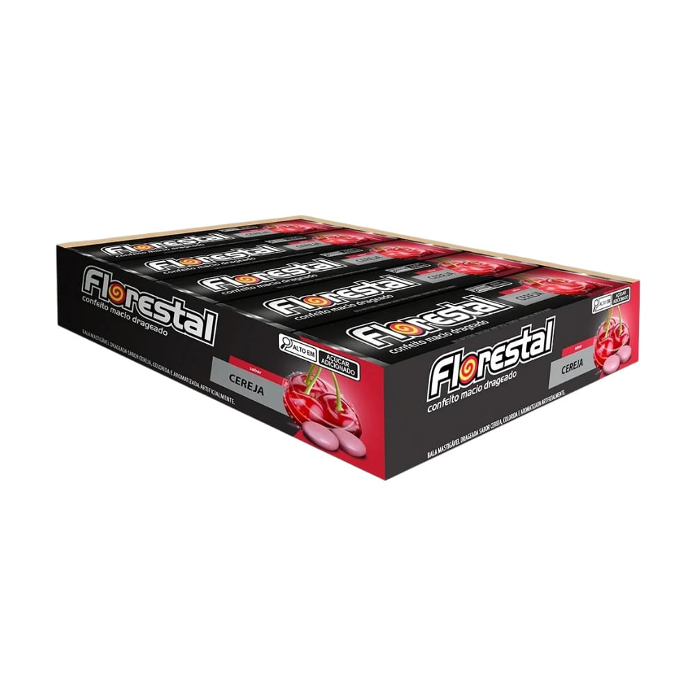 Bala Mastigável Sabor Cereja 10x32g Display 320g Florestal